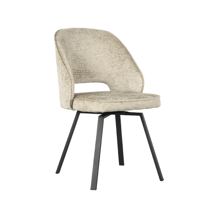 Eetkamerstoel Lazarus - Beige - Fluweel (set van 2) - {{ product.type }} - Kas20