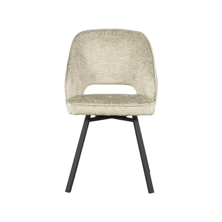 Eetkamerstoel Lazarus - Beige - Fluweel (set van 2) - {{ product.type }} - Kas20