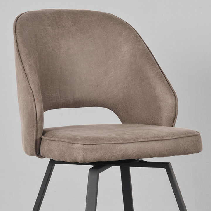 Eetkamerstoel Lazarus - Taupe - Microfiber (set van 2) - {{ product.type }} - Kas20