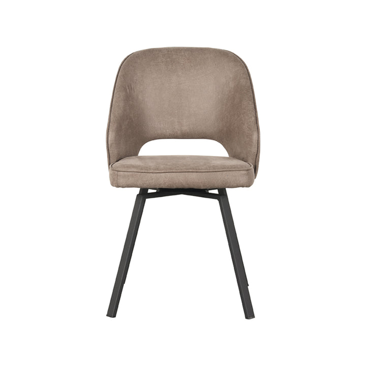 Eetkamerstoel Lazarus - Taupe - Microfiber (set van 2) - {{ product.type }} - Kas20