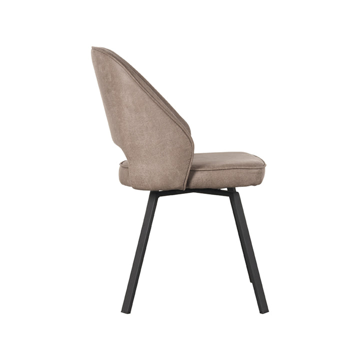 Eetkamerstoel Lazarus - Taupe - Microfiber (set van 2) - {{ product.type }} - Kas20