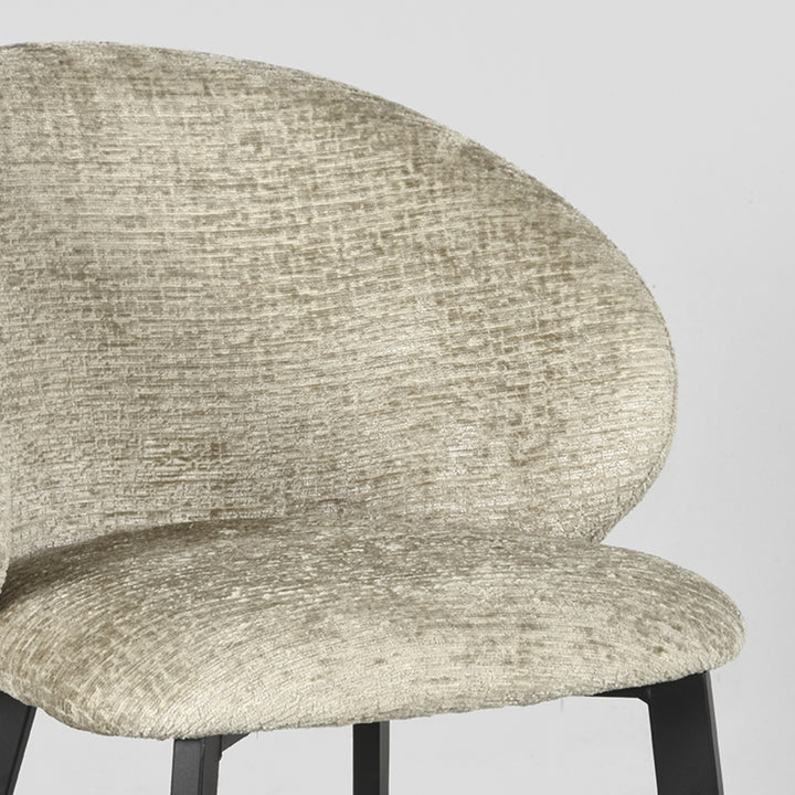 Eetkamerstoel Lorenzo - Beige - Fluweel (set van 2) - {{ product.type }} - Kas20