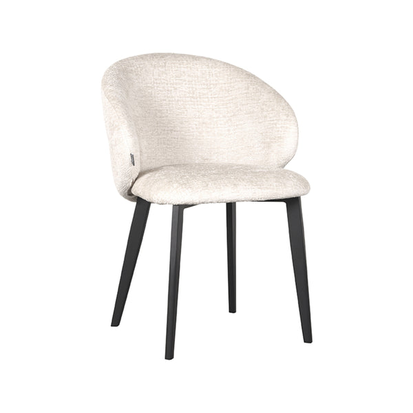 Eetkamerstoel Lorenzo - Crème - Fluweel (set van 2) - {{ product.type }} - Kas20
