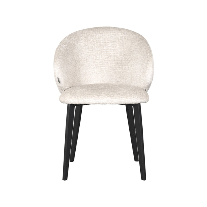 Eetkamerstoel Lorenzo - Crème - Fluweel (set van 2) - {{ product.type }} - Kas20
