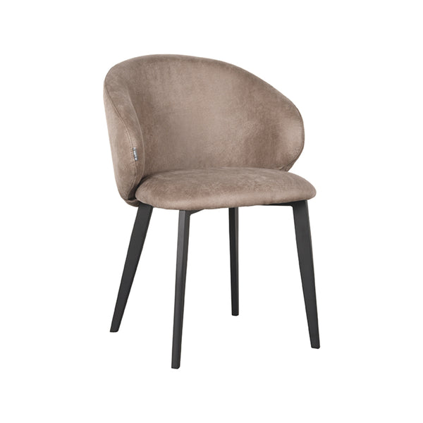 Eetkamerstoel Lorenzo - Taupe - Microfiber (set van 2) - {{ product.type }} - Kas20