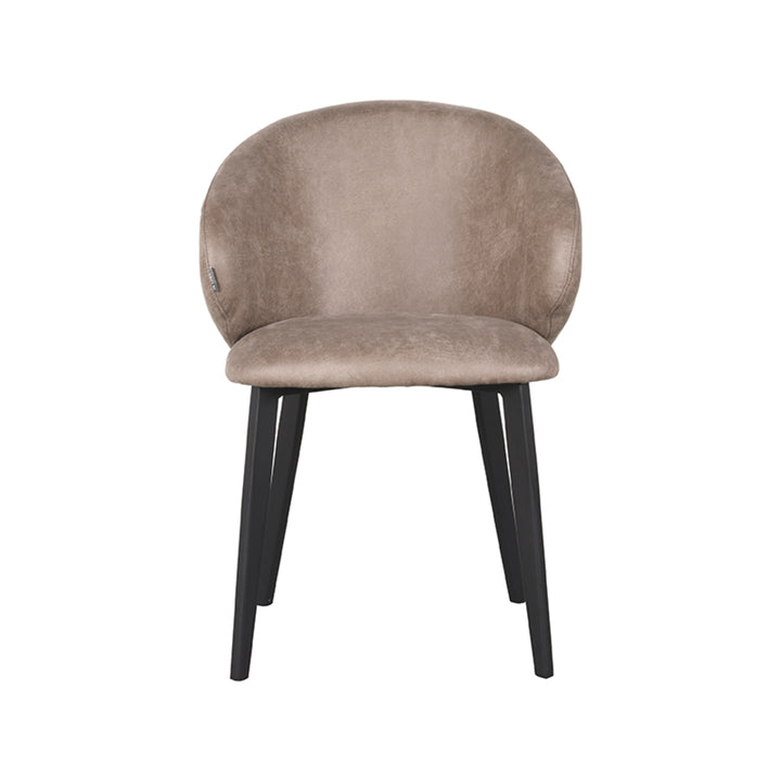 Eetkamerstoel Lorenzo - Taupe - Microfiber (set van 2) - {{ product.type }} - Kas20