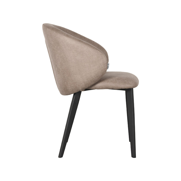 Eetkamerstoel Lorenzo - Taupe - Microfiber (set van 2) - {{ product.type }} - Kas20