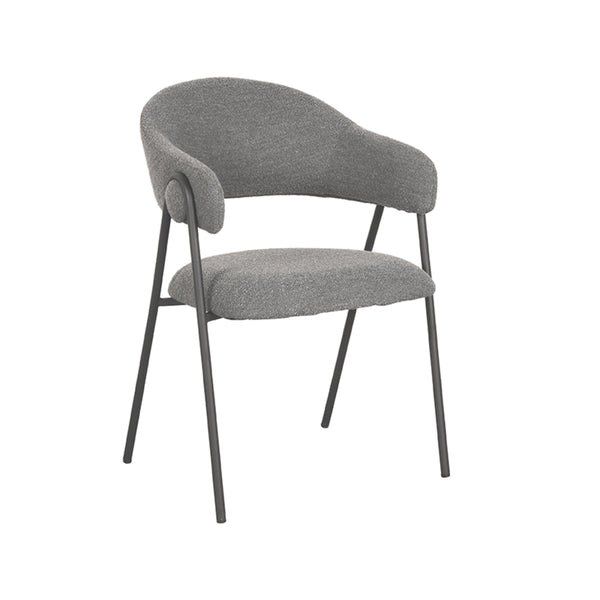 Eetkamerstoel Leander - Grijs - Boucle (set van 2) - {{ product.type }} - Kas20