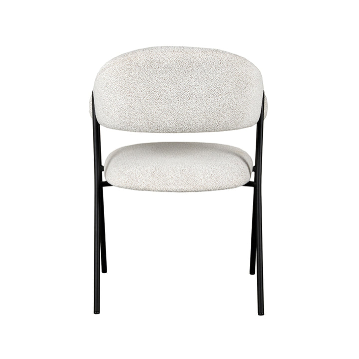 Eetkamerstoel Leander - Wit - Boucle (set van 2) - {{ product.type }} - Kas20