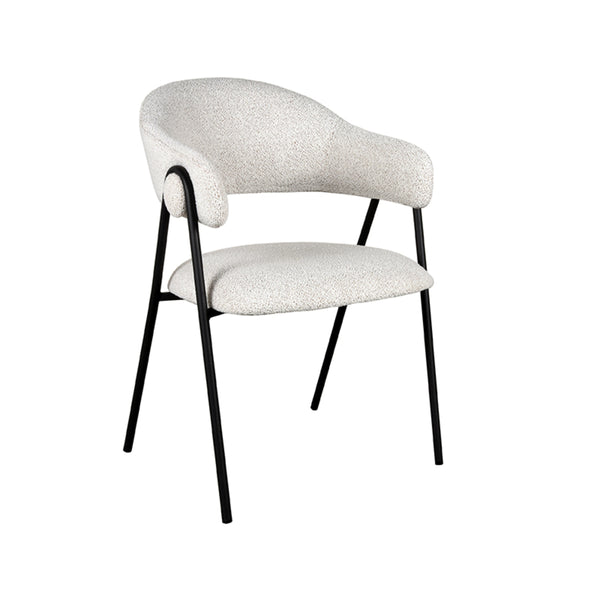Eetkamerstoel Leander - Wit - Boucle (set van 2) - {{ product.type }} - Kas20