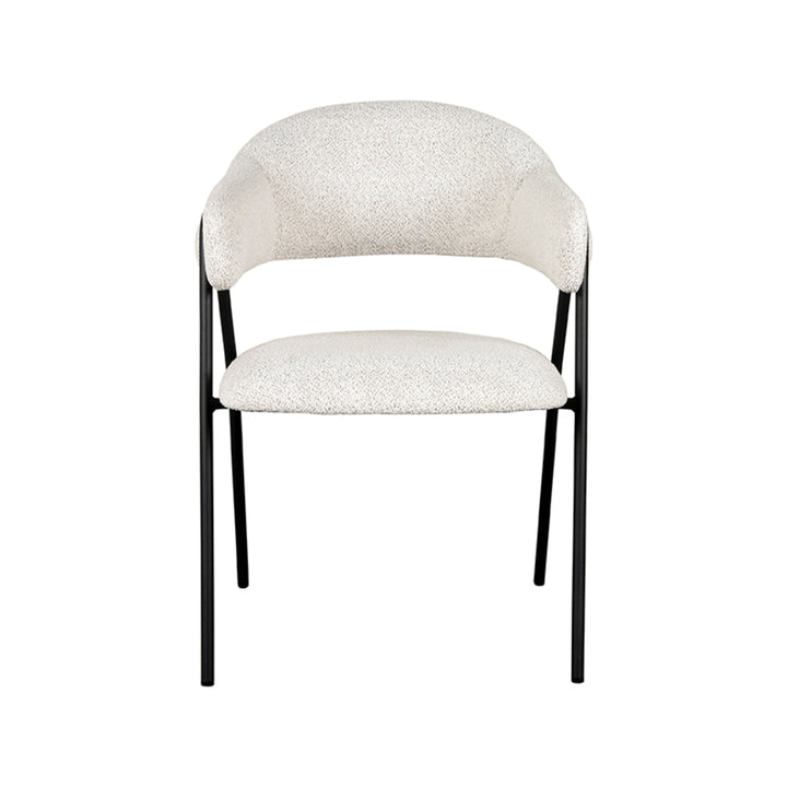 Eetkamerstoel Leander - Wit - Boucle (set van 2) - {{ product.type }} - Kas20