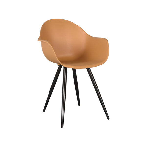 Eetkamerstoel Luna - Oker - Kunststof (set van 2) - {{ product.type }} - Kas20