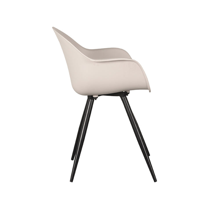 Eetkamerstoel Luna - Zand - Kunststof (set van 2) - {{ product.type }} - Kas20