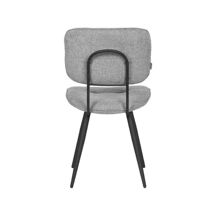 Eetkamerstoel Invito - Zinc - Weave - Black Frame (set van 2) - {{ product.type }} - Kas20