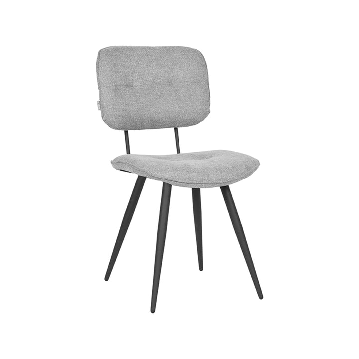 Eetkamerstoel Invito - Zinc - Weave - Black Frame (set van 2) - {{ product.type }} - Kas20