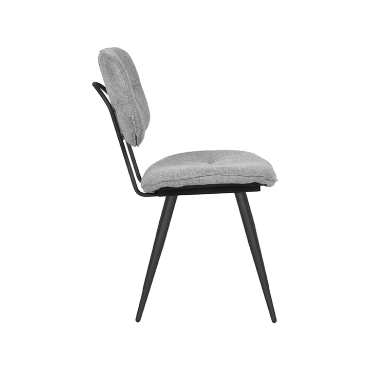 Eetkamerstoel Invito - Zinc - Weave - Black Frame (set van 2) - {{ product.type }} - Kas20