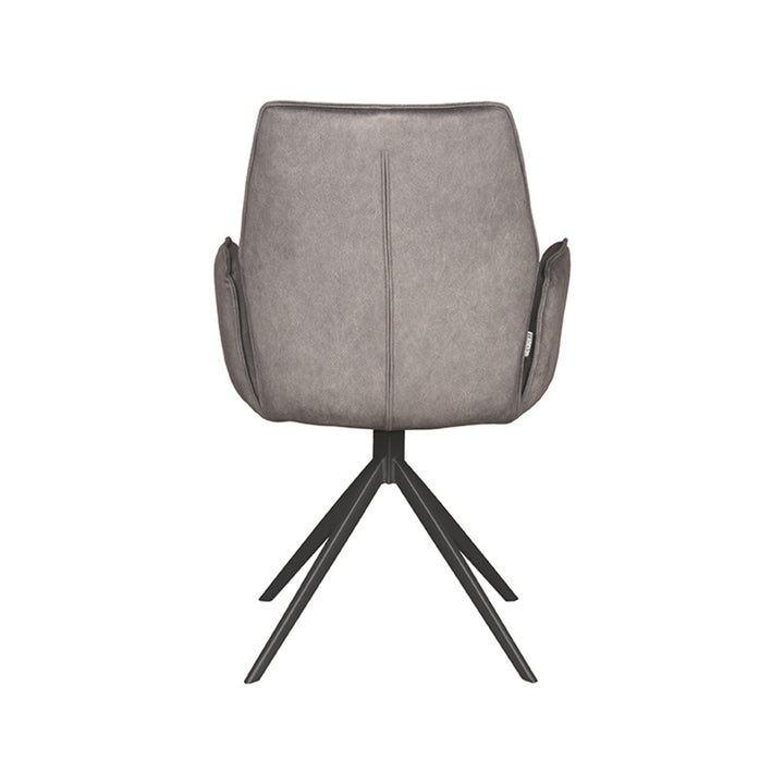 Eetkamerstoel Aura - Antraciet - Cosmo - Zwart Onderstel - {{ product.type }} - Kas20