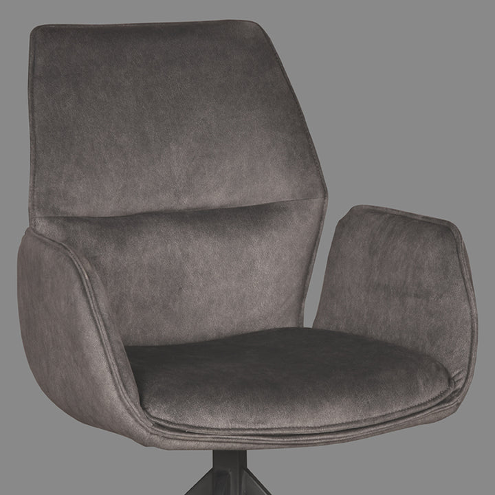 Eetkamerstoel Aura - Antraciet - Cosmo - Zwart Onderstel - {{ product.type }} - Kas20