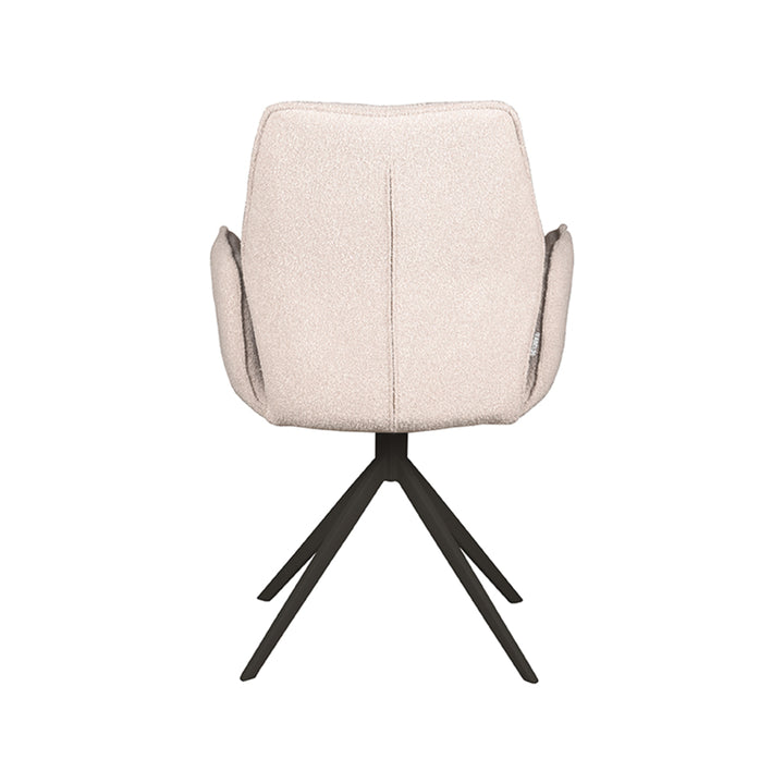 Eetkamerstoel Aura - Naturel - Boucle - Zwart Onderstel - {{ product.type }} - Kas20