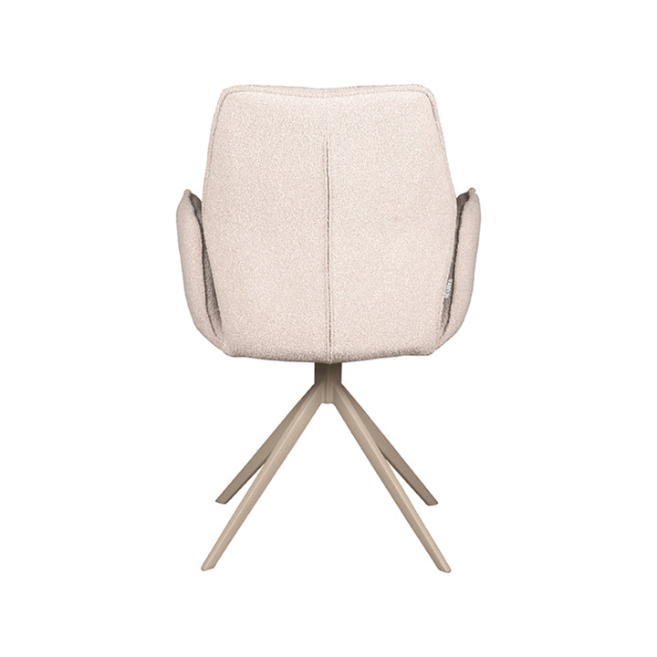 Eetkamerstoel Aura - Naturel - Boucle - Taupe Onderstel - {{ product.type }} - Kas20