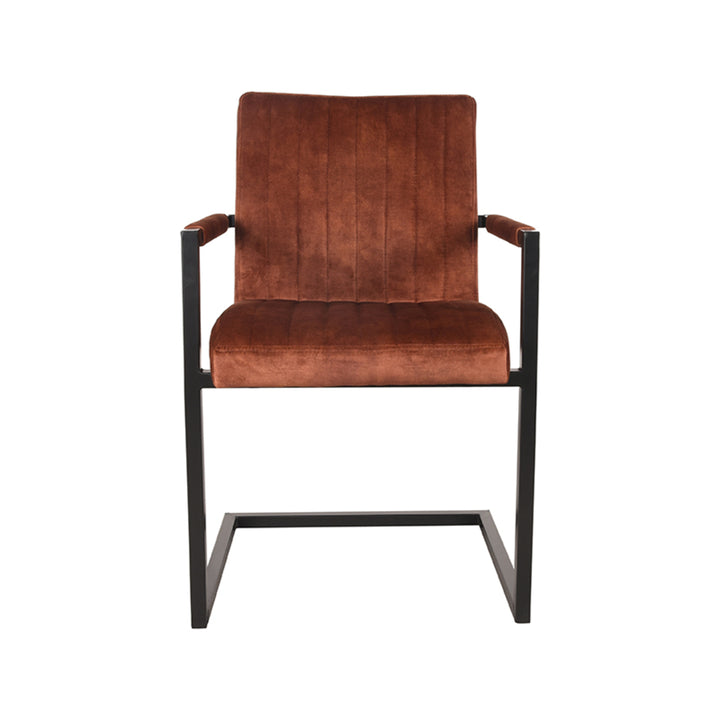 Eetkamerstoel Sereno - Rust - Velours (set van 2) - {{ product.type }} - Kas20