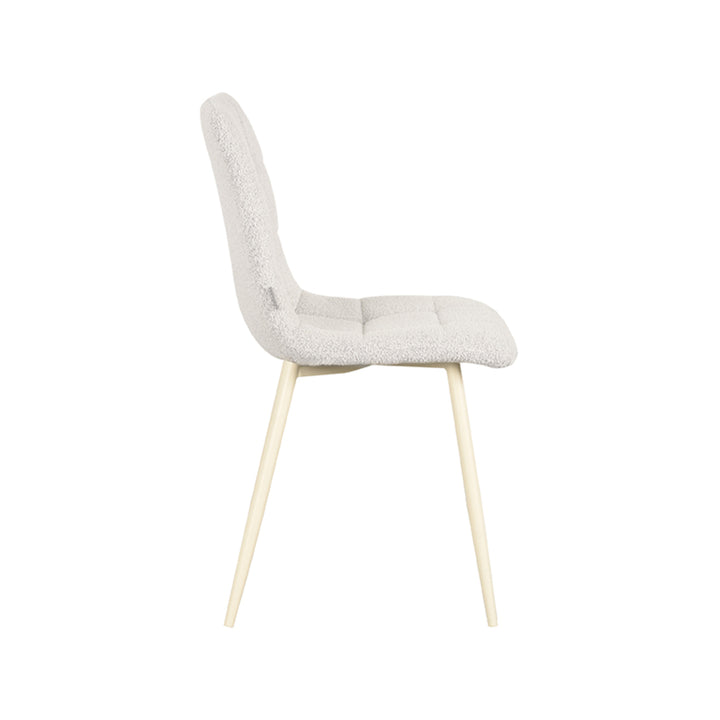 Eetkamerstoel Nikos - Wit - Boucle (set van 4) - {{ product.type }} - Kas20