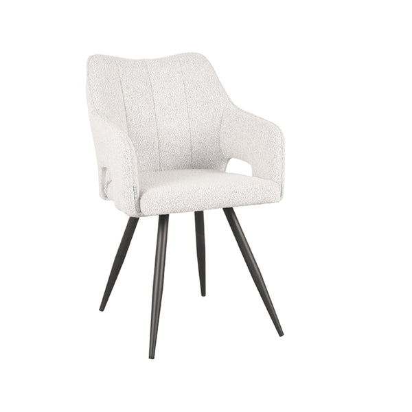 Eetkamerstoel Nikolas - Wit - Boucle - {{ product.type }} - Kas20
