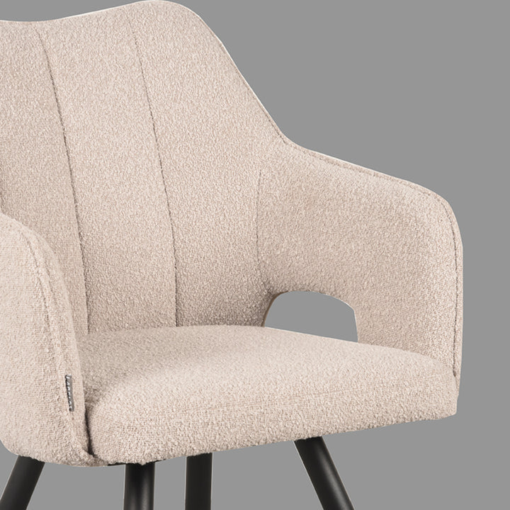 Eetkamerstoel Nikolas - Naturel - Boucle - {{ product.type }} - Kas20