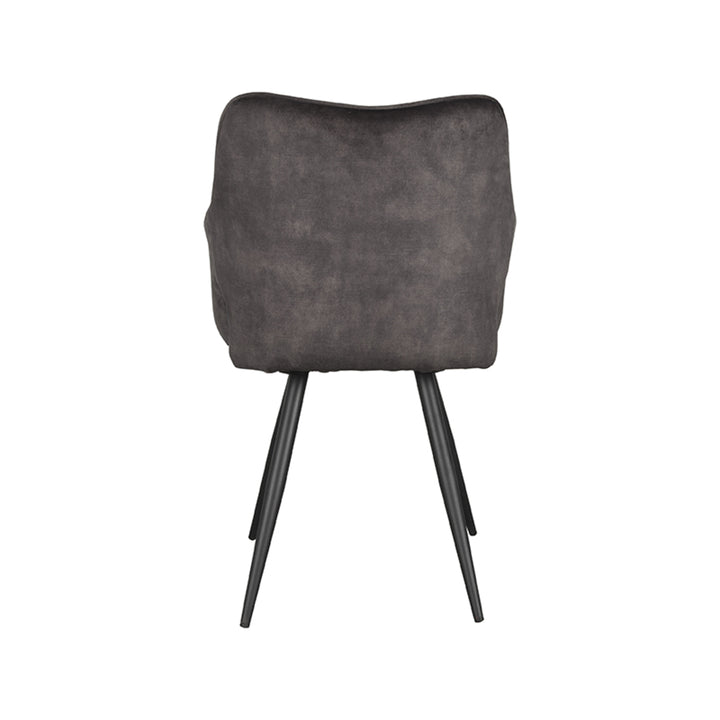Eetkamerstoel Nikolas - Antraciet - Velours - {{ product.type }} - Kas20