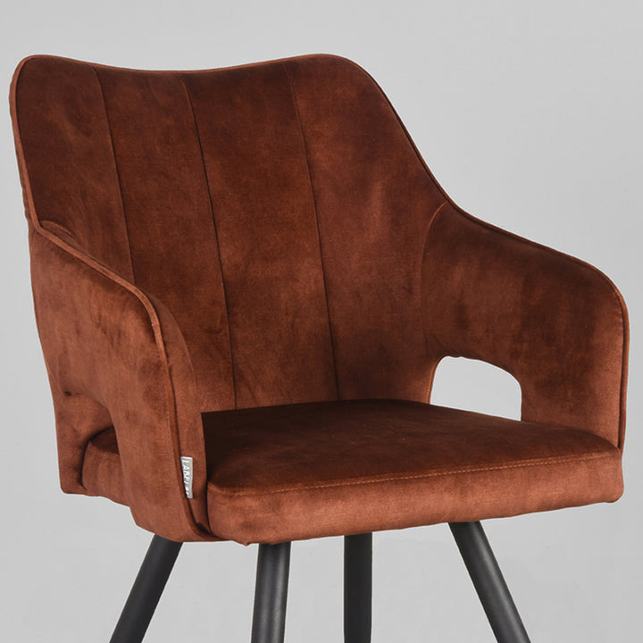 Eetkamerstoel Nikolas - Rust - Velours - {{ product.type }} - Kas20
