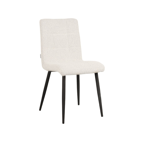 Eetkamerstoel Sebastian - Wit - Boucle (set van 4) - {{ product.type }} - Kas20