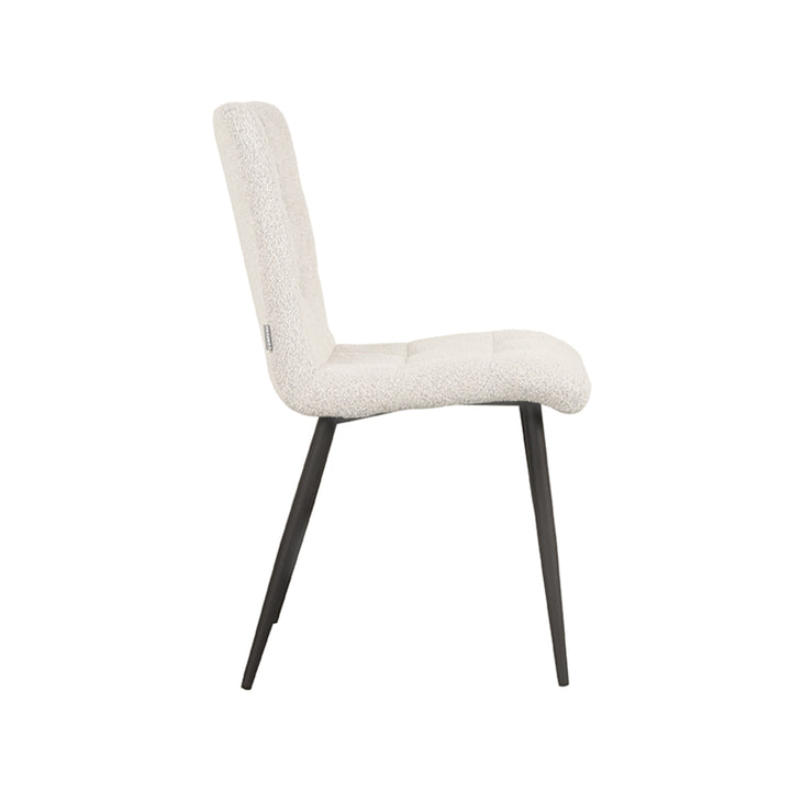 Eetkamerstoel Sebastian - Wit - Boucle (set van 4) - {{ product.type }} - Kas20