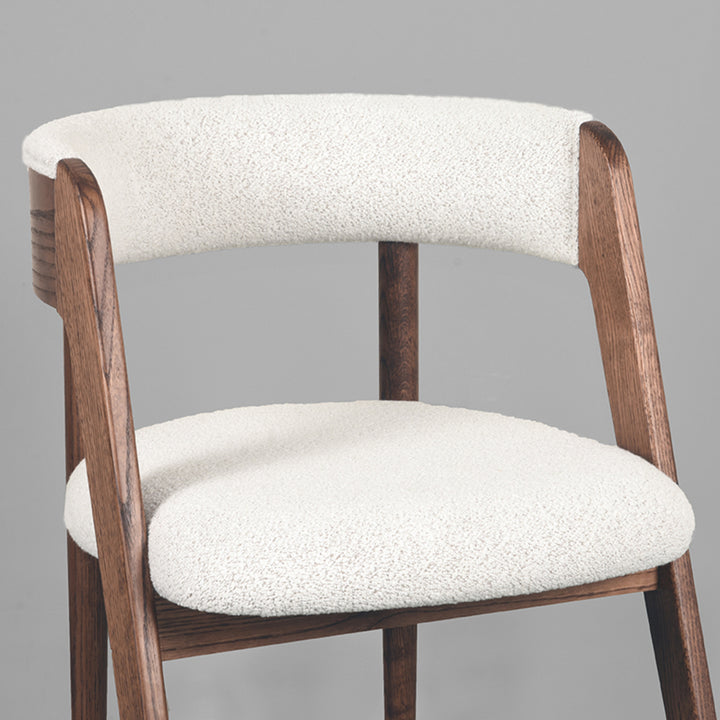 Eetkamerstoel Santiago - Wit - Boucle (set van 2) - {{ product.type }} - Kas20