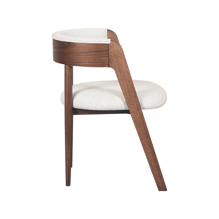 Eetkamerstoel Santiago - Wit - Boucle (set van 2) - {{ product.type }} - Kas20