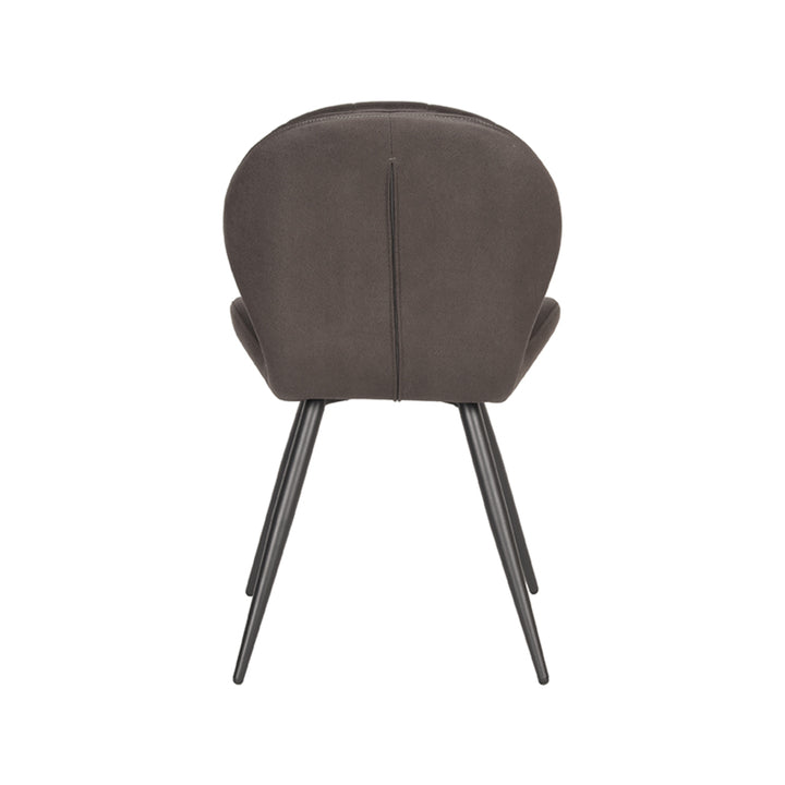 Eetkamerstoel Santino - Antraciet - Microfiber (set van 2) - {{ product.type }} - Kas20