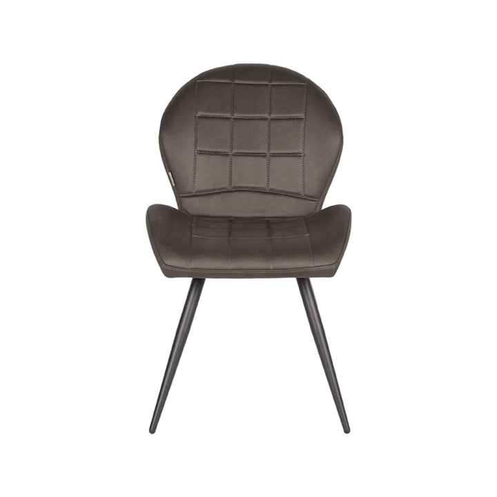 Eetkamerstoel Santino - Antraciet - Microfiber (set van 2) - {{ product.type }} - Kas20