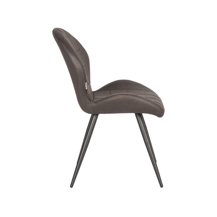 Eetkamerstoel Santino - Antraciet - Microfiber (set van 2) - {{ product.type }} - Kas20