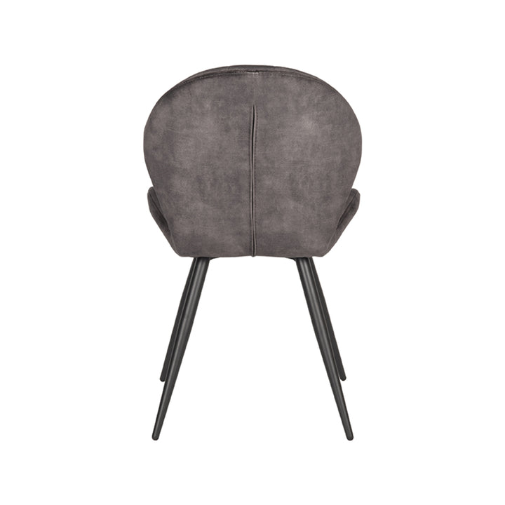 Eetkamerstoel Santino - Antraciet - Velours (set van 2) - {{ product.type }} - Kas20