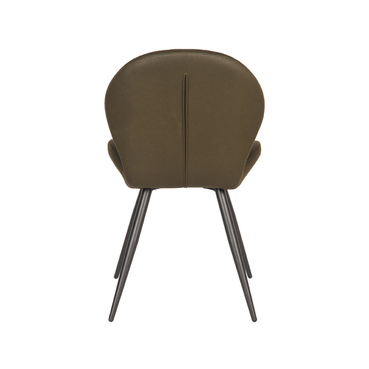 Eetkamerstoel Santino - Army green - Microfiber (set van 2) - {{ product.type }} - Kas20