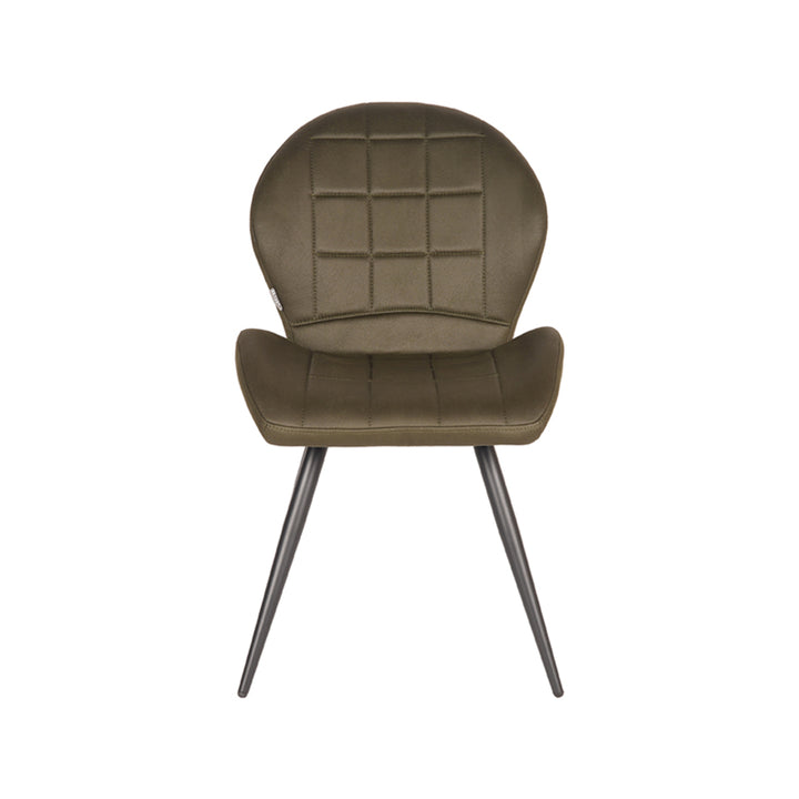 Eetkamerstoel Santino - Army green - Microfiber (set van 2) - {{ product.type }} - Kas20