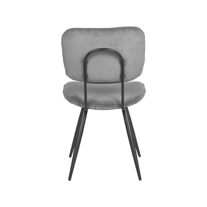 Eetkamerstoel Valentino - Donkergrijs - Ribcord (set van 2) - {{ product.type }} - Kas20