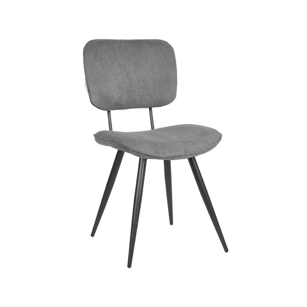 Eetkamerstoel Valentino - Donkergrijs - Ribcord (set van 2) - {{ product.type }} - Kas20