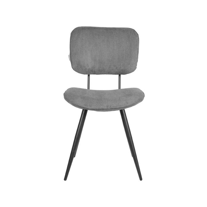 Eetkamerstoel Valentino - Donkergrijs - Ribcord (set van 2) - {{ product.type }} - Kas20