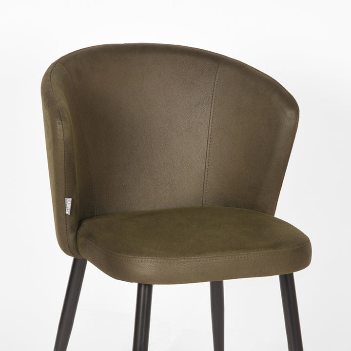Eetkamerstoel Winston - Army green - Microfiber (set van 2) - {{ product.type }} - Kas20