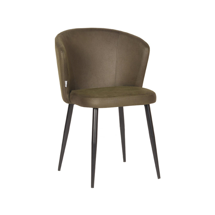 Eetkamerstoel Winston - Army green - Microfiber (set van 2) - {{ product.type }} - Kas20