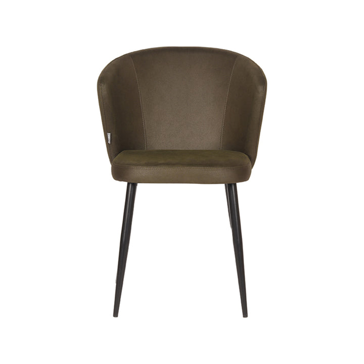 Eetkamerstoel Winston - Army green - Microfiber (set van 2) - {{ product.type }} - Kas20