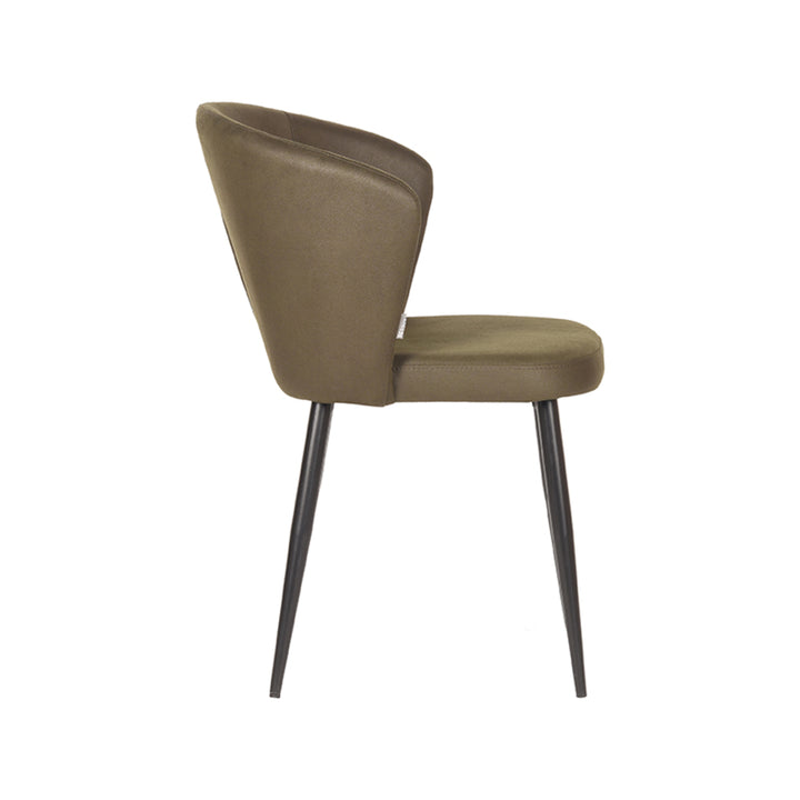 Eetkamerstoel Winston - Army green - Microfiber (set van 2) - {{ product.type }} - Kas20