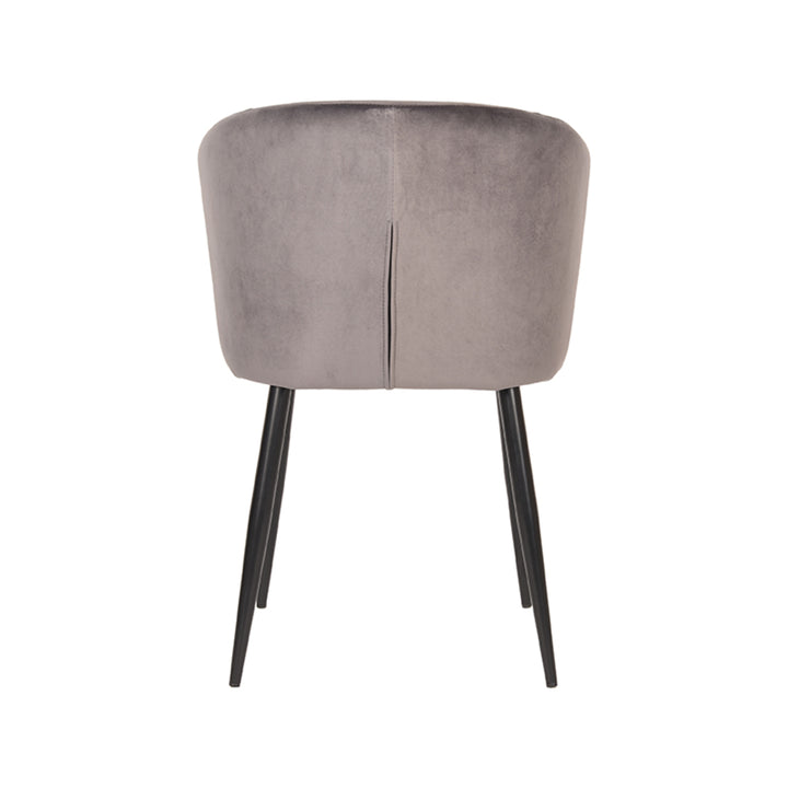 Eetkamerstoel Winston - Grijs - Fluweel (set van 2) - {{ product.type }} - Kas20
