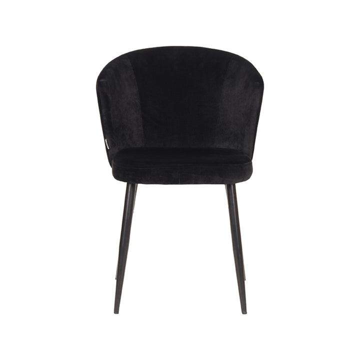Eetkamerstoel Winston - Zwart - Fluweel (set van 2) - {{ product.type }} - Kas20