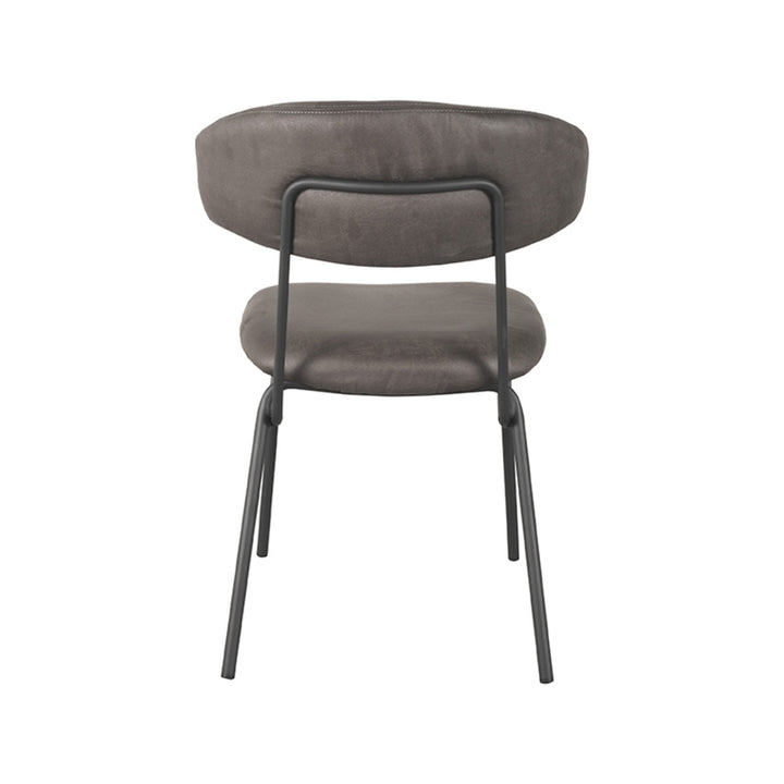 Eetkamerstoel Zephyr - Antraciet - Microfiber (set van 2) - {{ product.type }} - Kas20